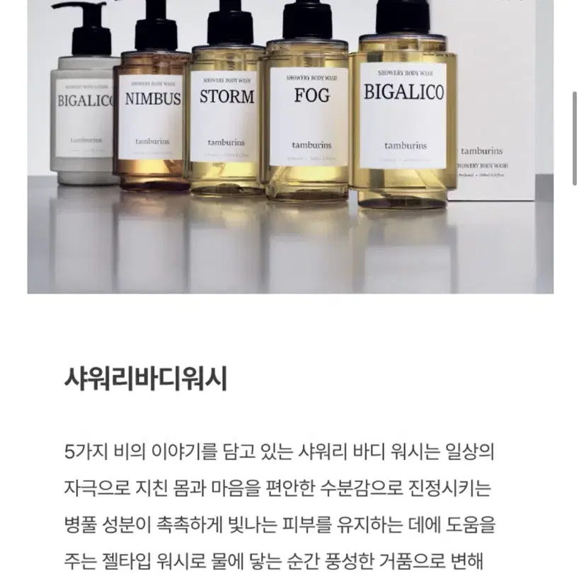 [새상품] 탬버린즈 바디워시 스톰 240ml (정가 34,500원)