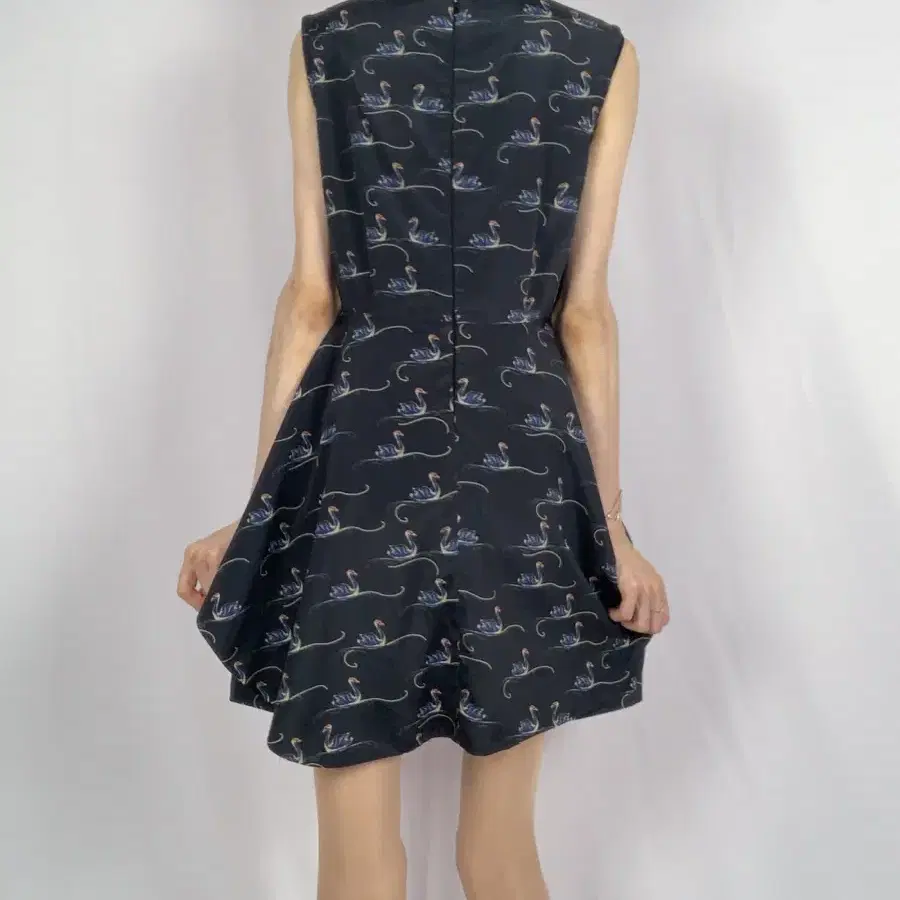 LEWITT Blue Swan Unique Black Dress