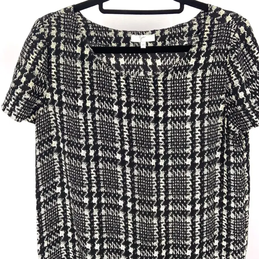 Goie Silk Houndstooth Preppy Shift Dress