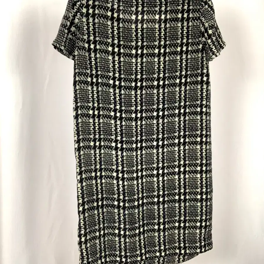 Goie Silk Houndstooth Preppy Shift Dress