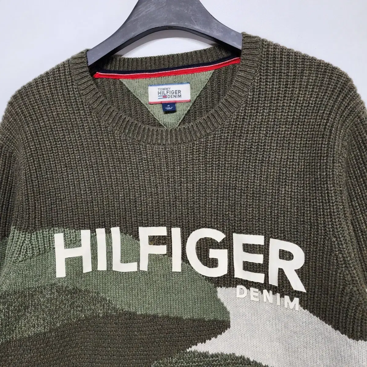 타미힐피거 TOMMY HILFIGER 빅로고 니트 스웨터