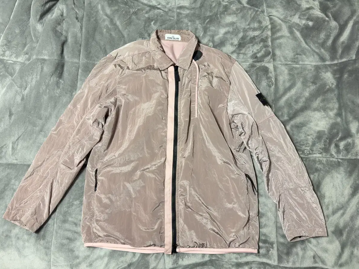 (2XL)18fw Stone Island Overshirt Nylon Metal Rose Quartz