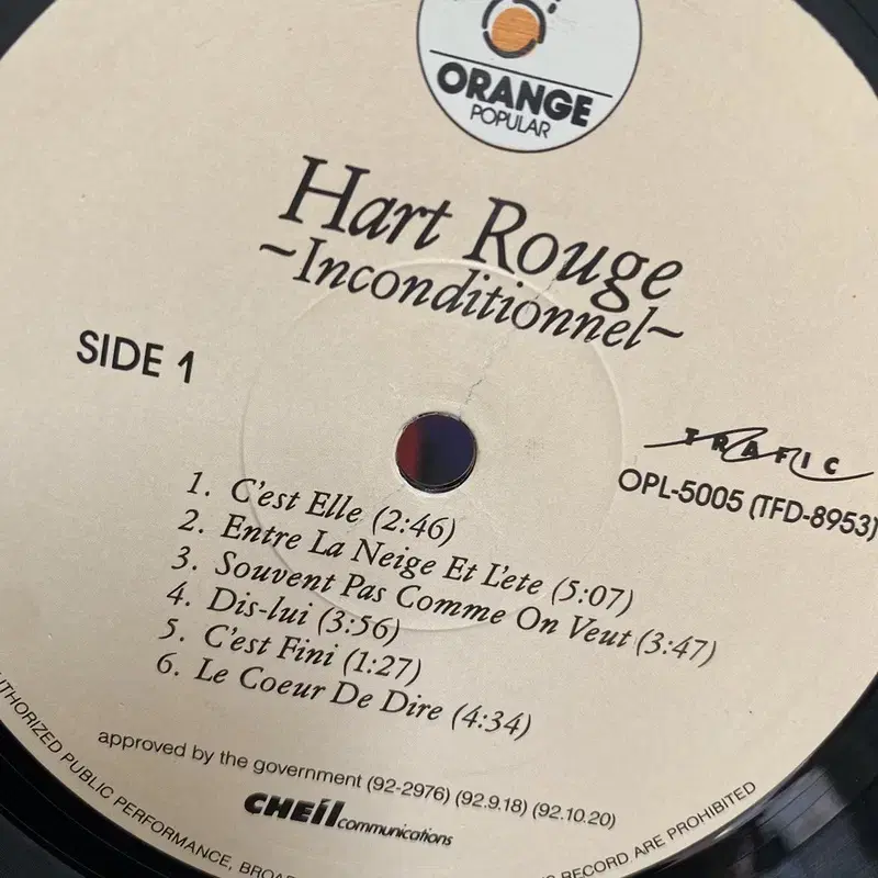 HART ROUGE LP / AA2650