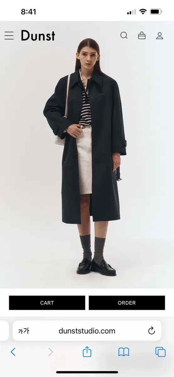 던스트 맥코트 WOOL MAC COAT CHARCOAL