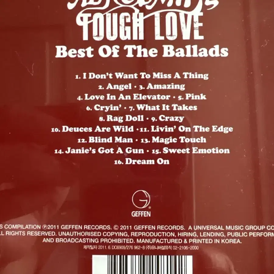 Aerosmith - Tough Love : Best Of The Bal