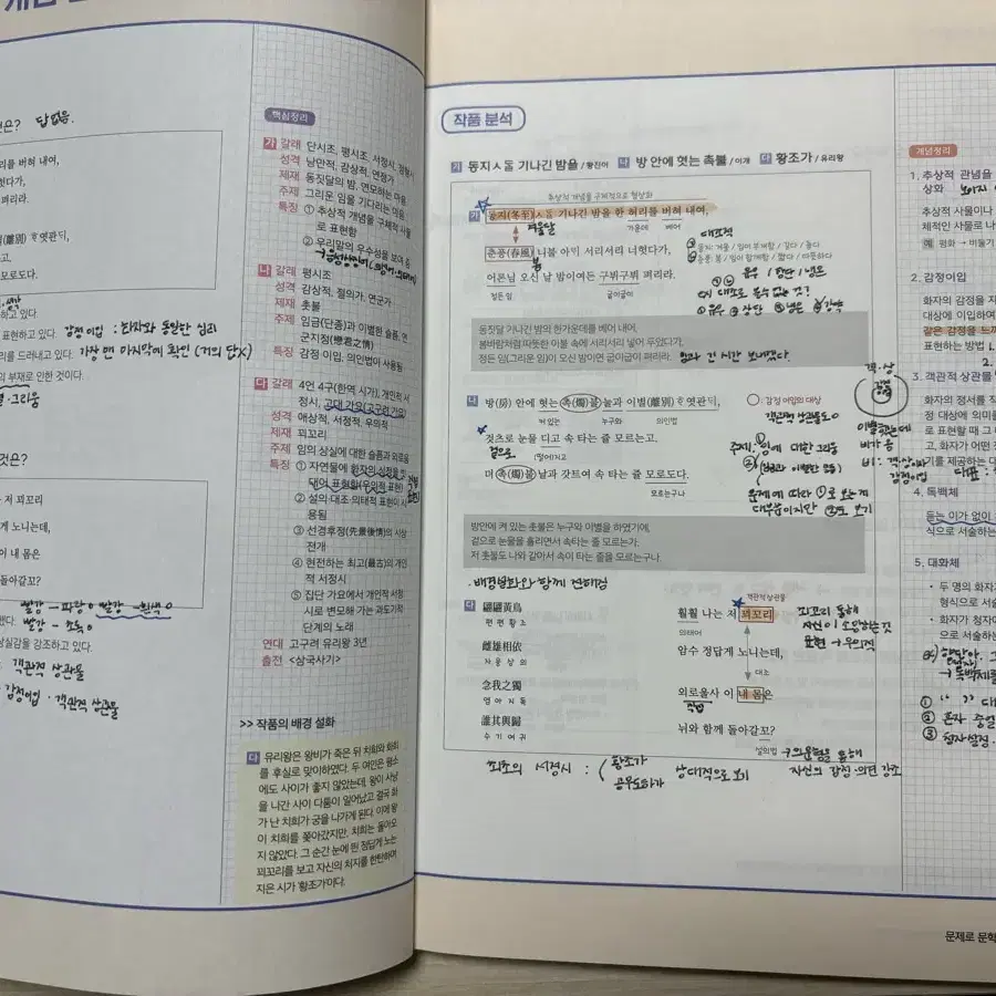 해커스공무원 신민숙 쉬운국어 문학 비문학 필기노트