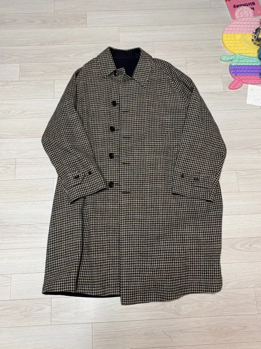 Anatomika Single Raglan2 Coat Size 54 Starburst Navy/Glencheck