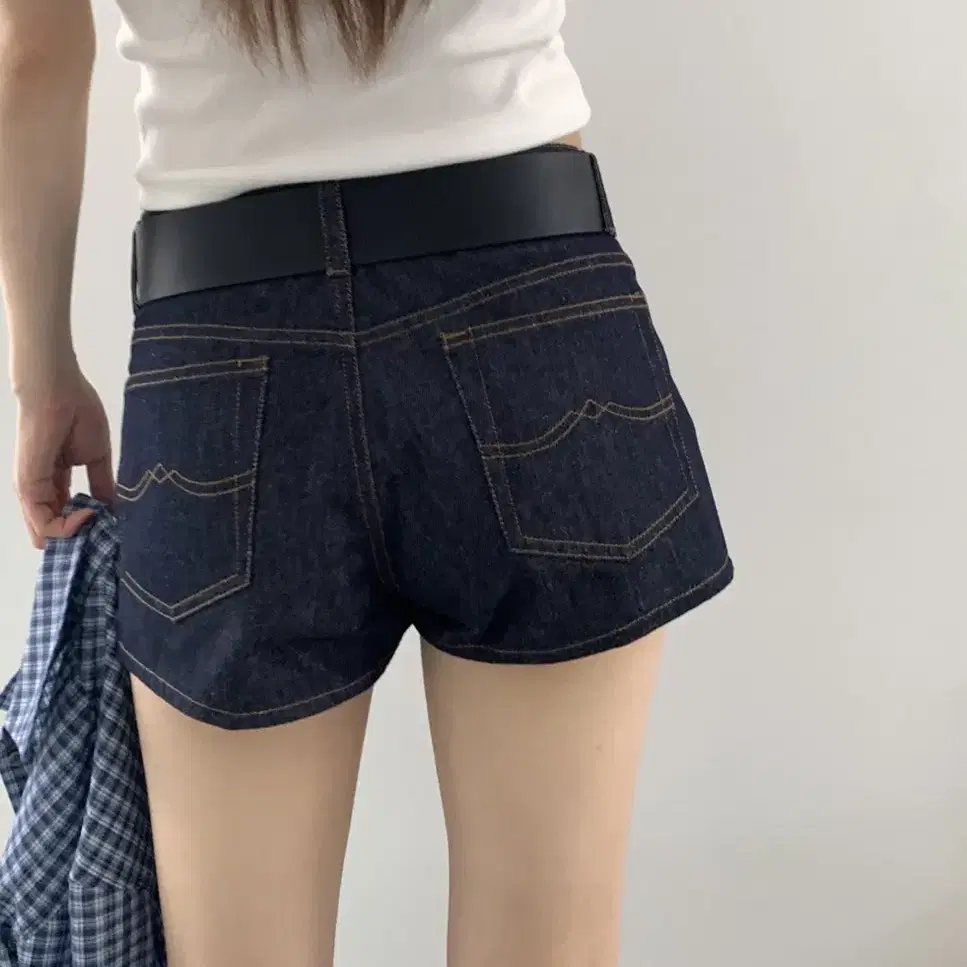 릿킴 생지 데님 쇼츠 low raw shorts L