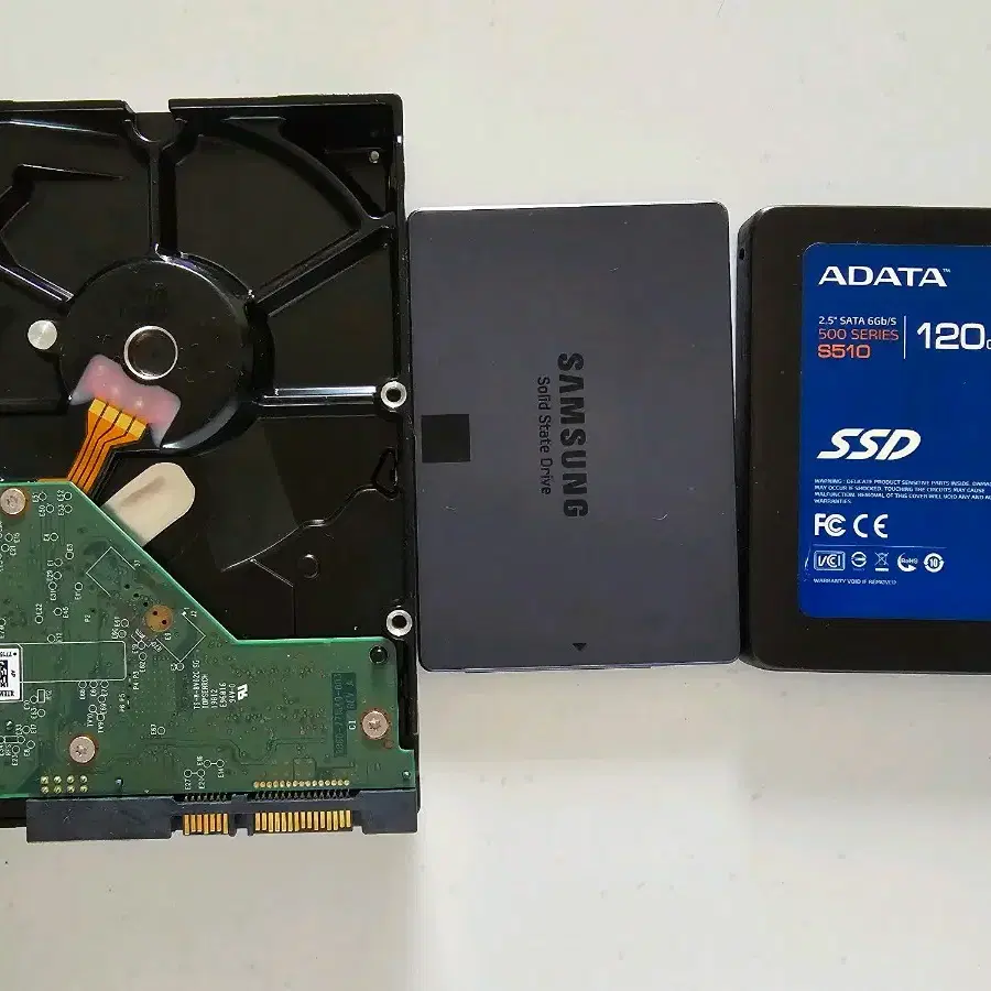 wd 하드디스크, 삼성 ssd, adata sdd