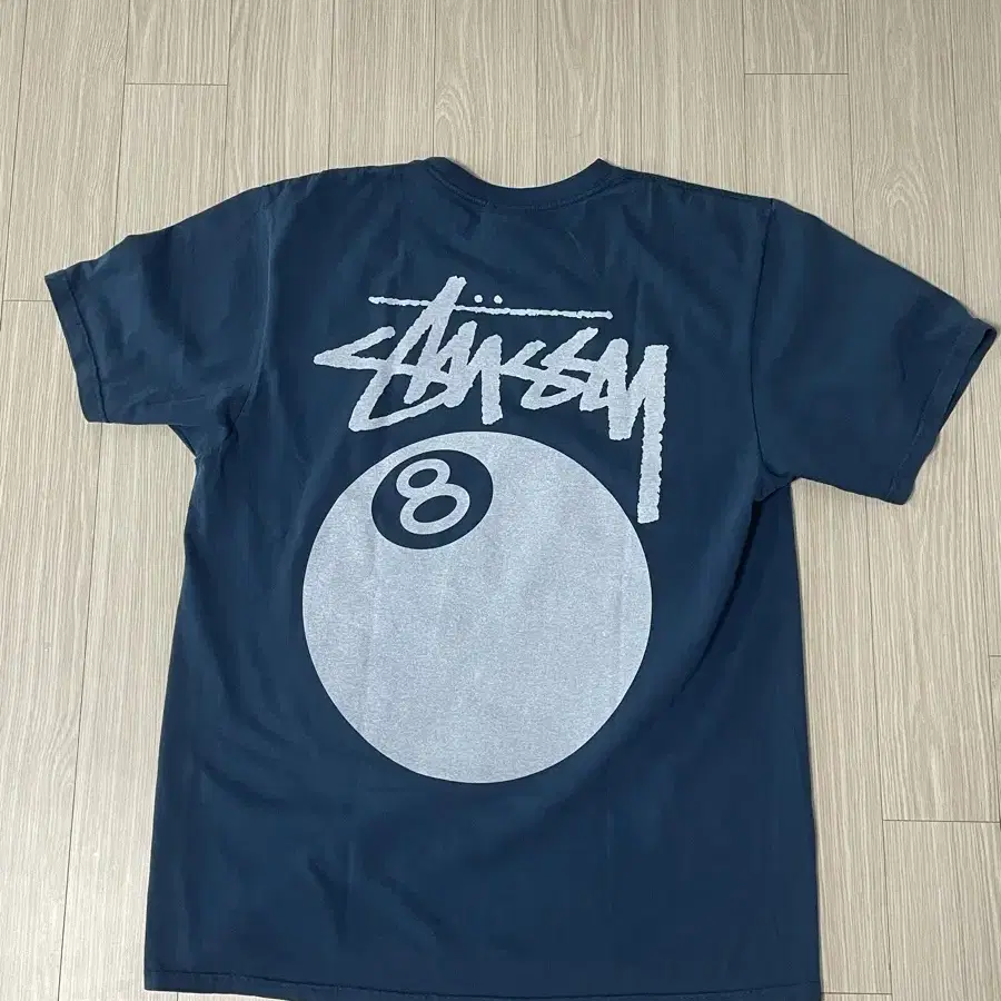 스투시 네이비 반팔 8 Ball Pigment Dyed T-Shirt