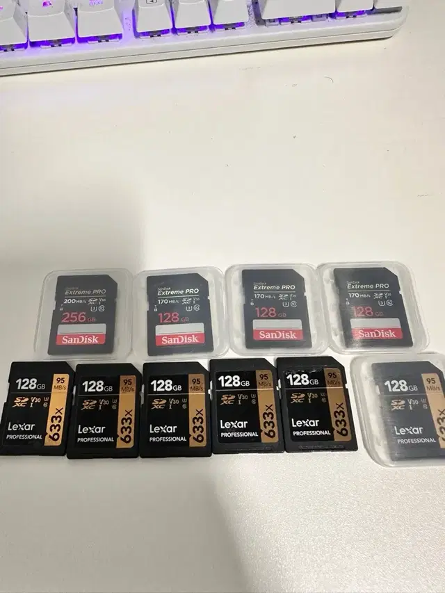 샌디스크 128, 256GB_Lexar 128GB 메모리 카드