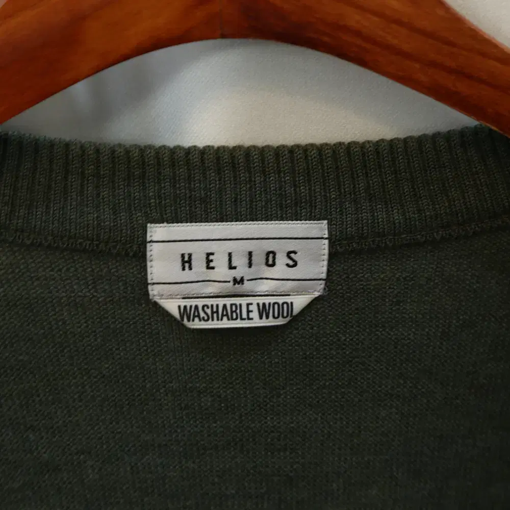 수입 HELIOS WASHABLE WOOL 빈티지 울 니트 가디건 (M)