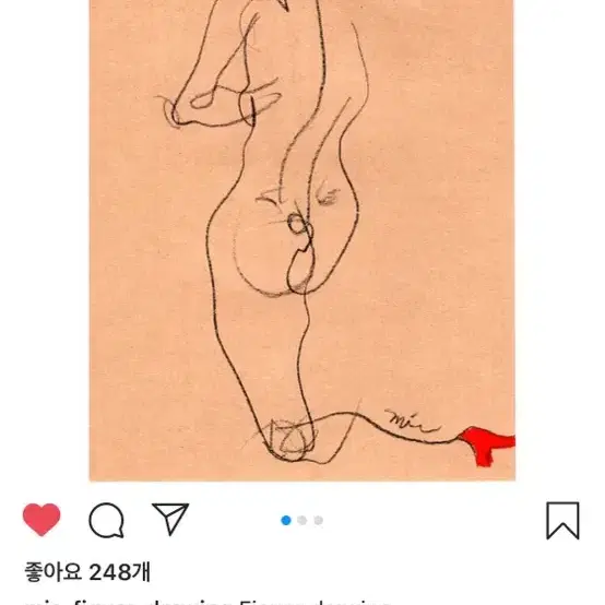 미아 작가 누드 크로키 원화