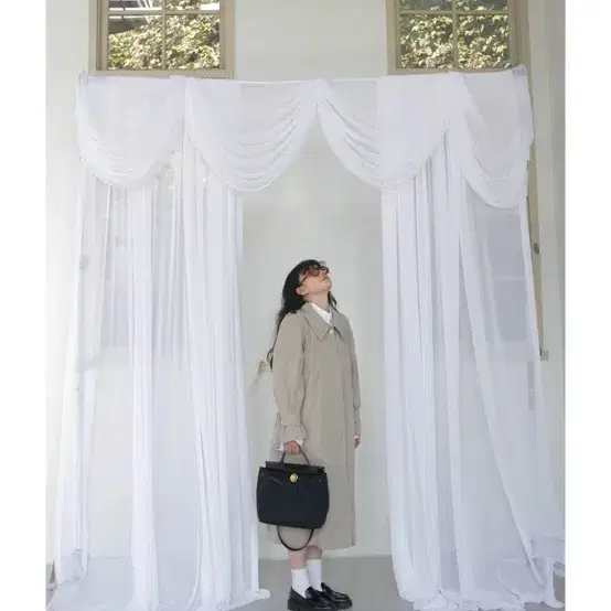 프레클 레글런 퍼프 트렌치코트 새상품 raglan puff trench