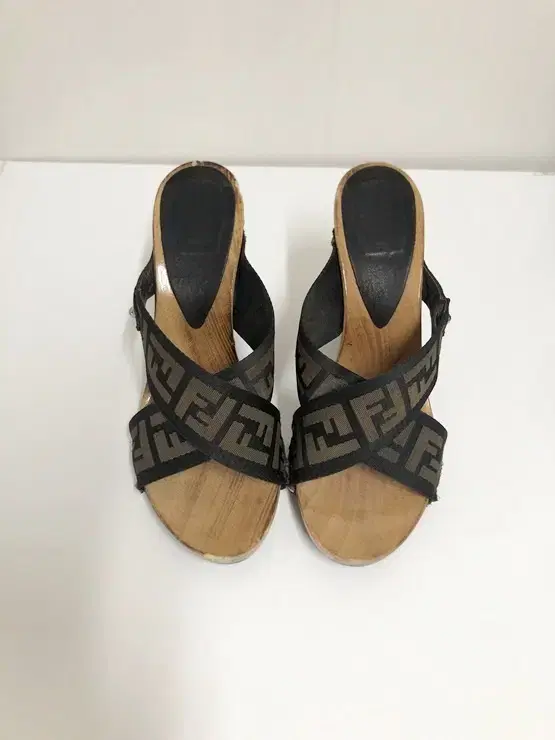 (size 240) Genuine Fendi Zucca Canvas Mule Sandals