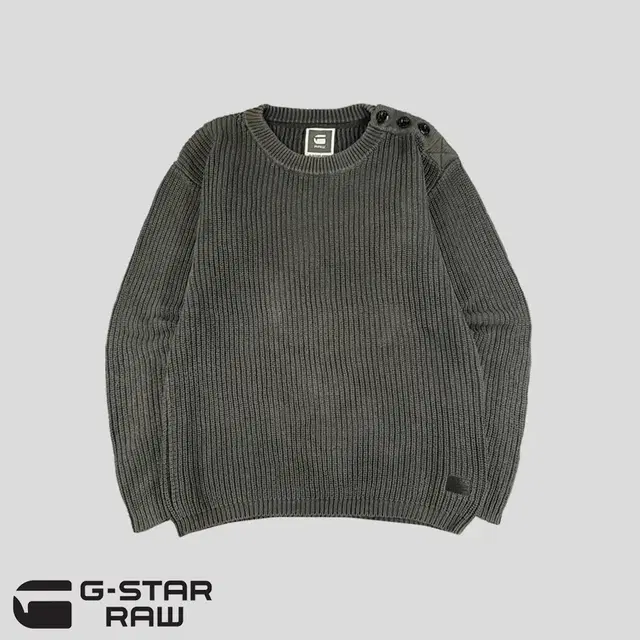 G-STAR RAW 지스타로우 피그먼트 카키 워싱 레더패치 숄더버튼 와플