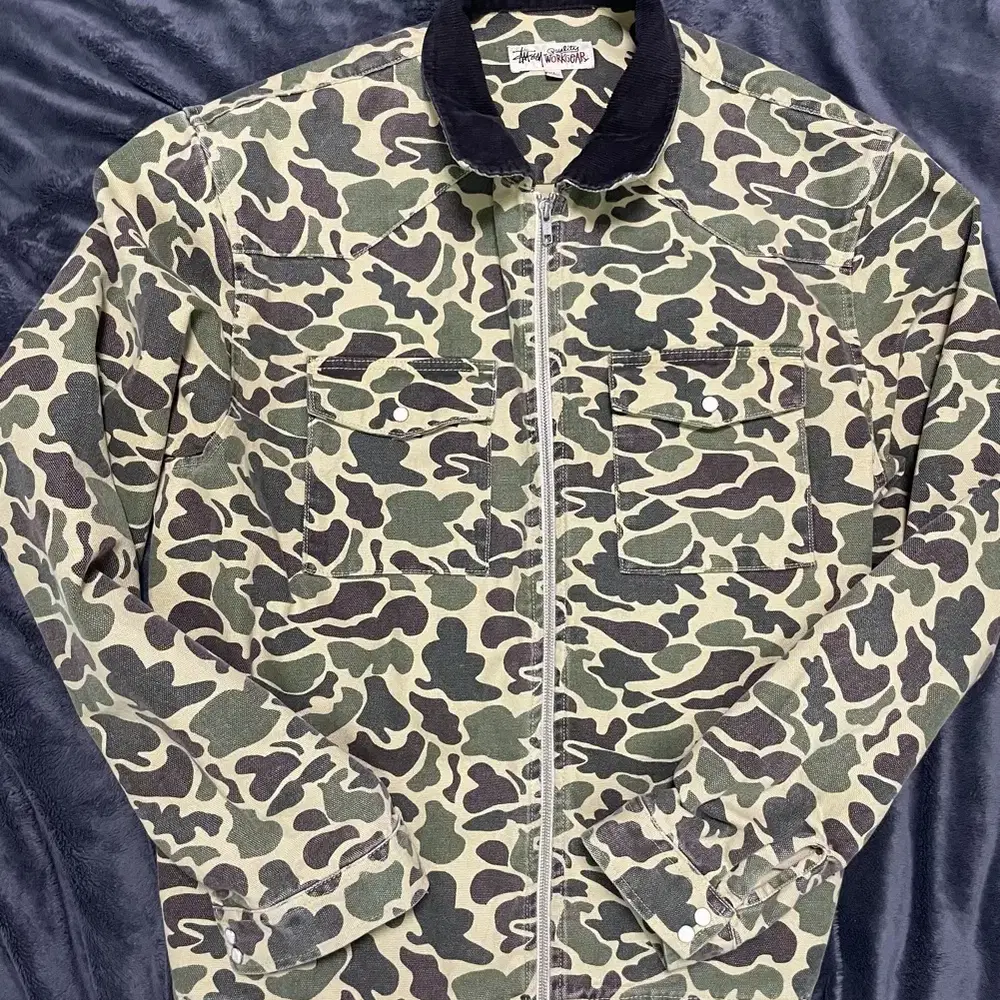 stussy workgear camo jacket