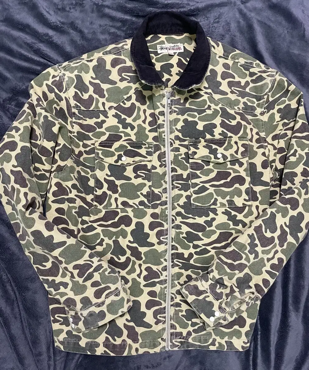 stussy workgear camo jacket