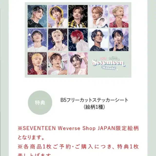 세븐틴 2022 일본 팬미팅 하나비 블루레이 (+포카세트)