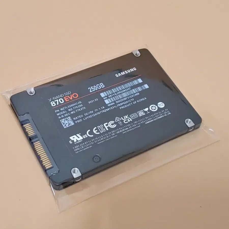 삼성 870 EVO SATA 2.5인치 SSD 250GB (상태좋음)