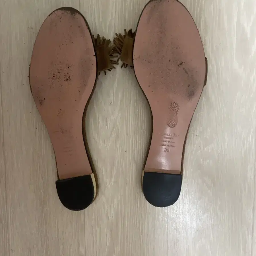 아쿠아주라 aquazzura 39 플랫 샌들 슬리퍼