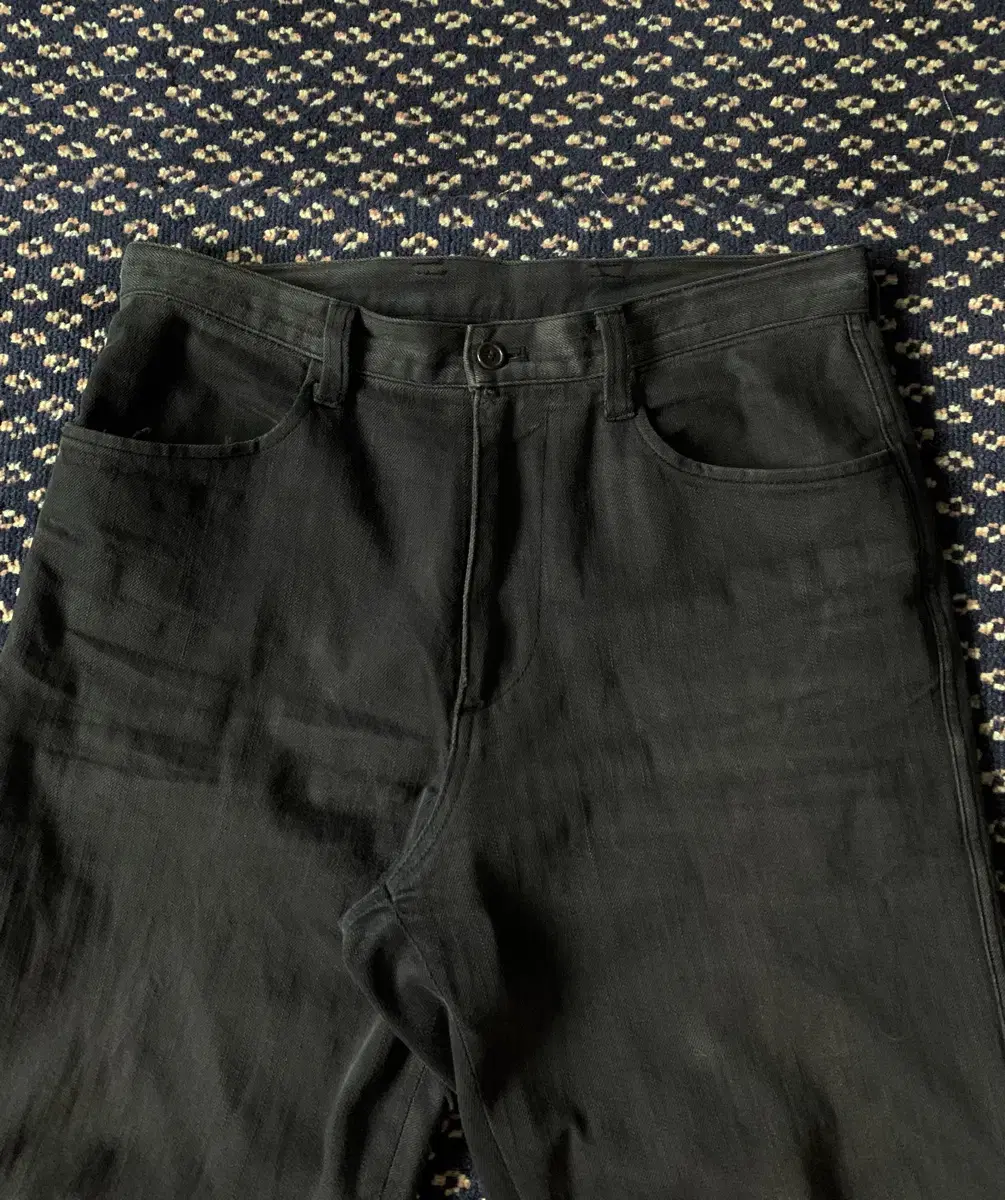 Issey Miyake black and blue denim pants