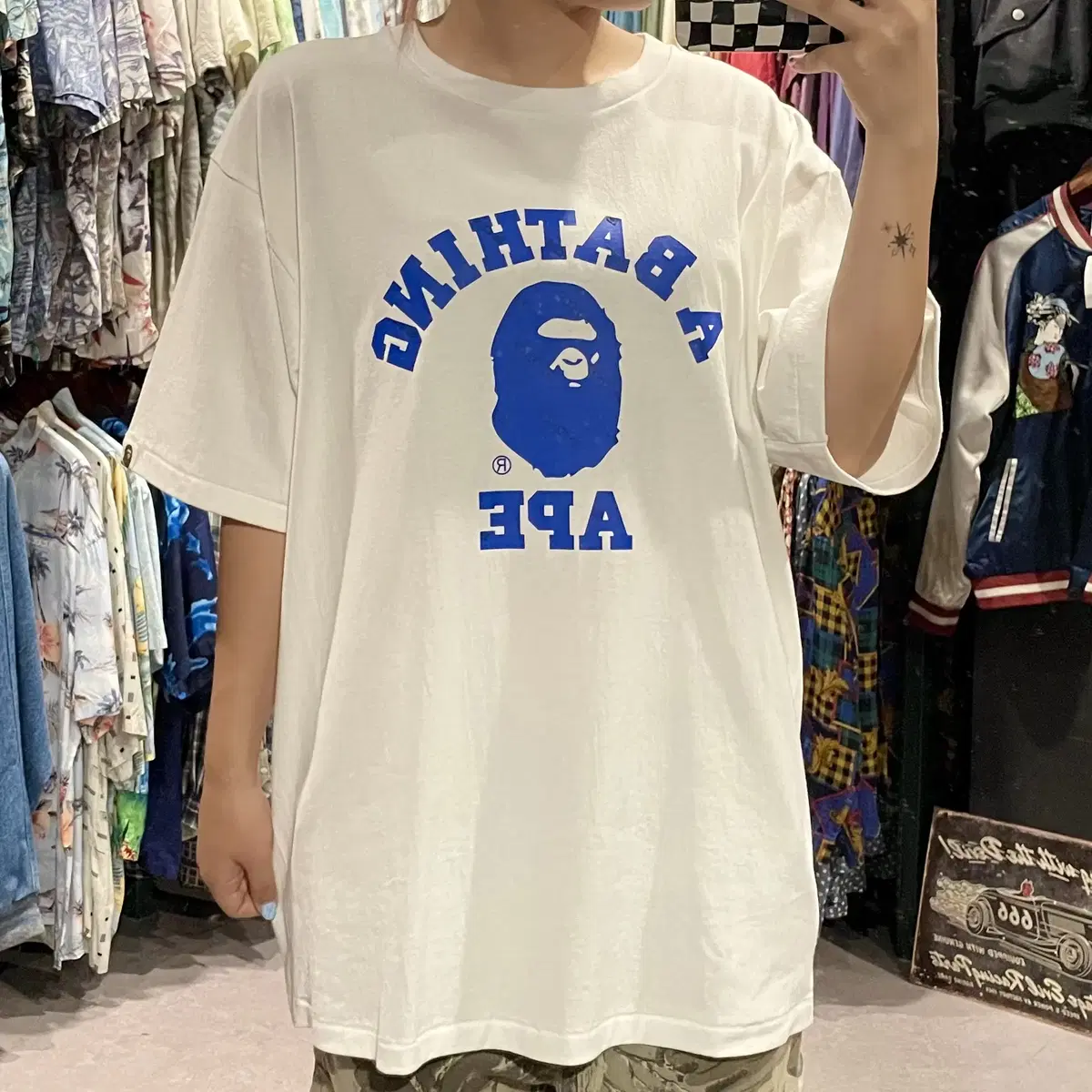 (655) BAPE 베이프 로고 티셔츠 XL