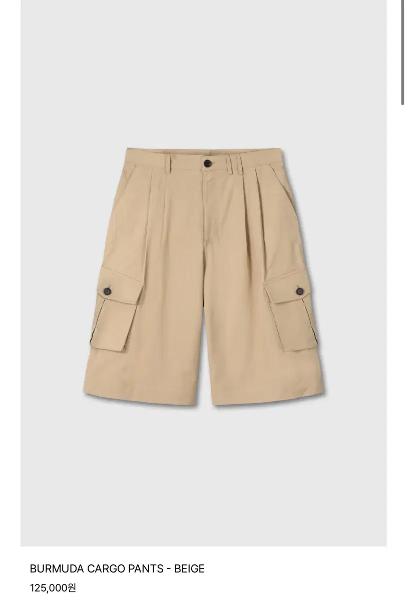 Riddle / Bermuda Cargo Pants (Beige) / 2