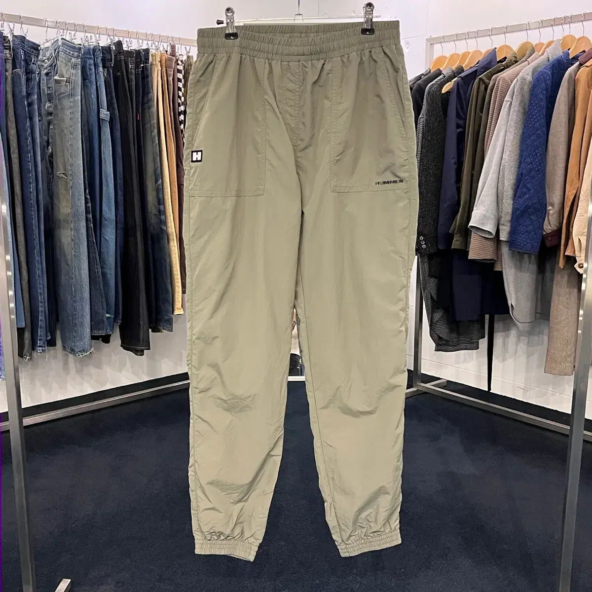 [TAFFO] [M] HUMMER Nylon Jogger Pants Gray