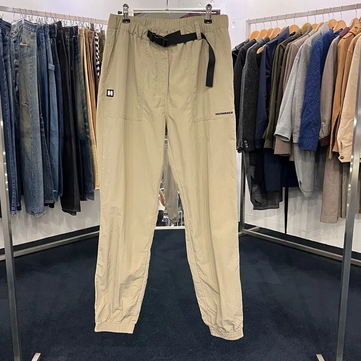 [TAFFO] [M] HUMMER Nylon jogger pants beige