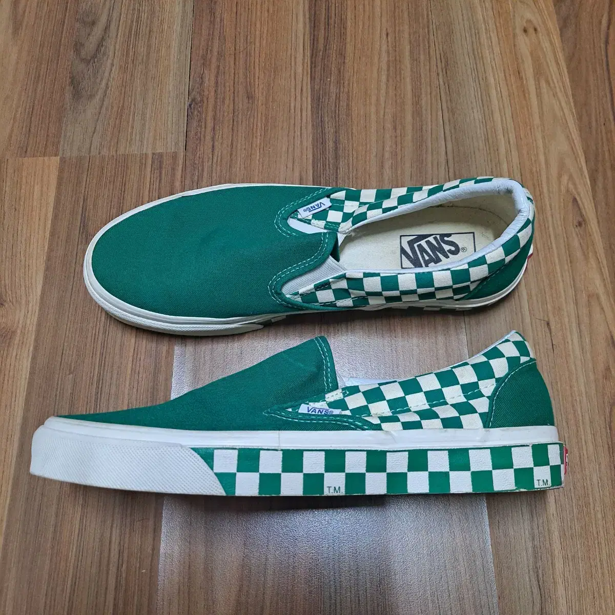 [270] Vans Slip-On Checkerboard Green TM270