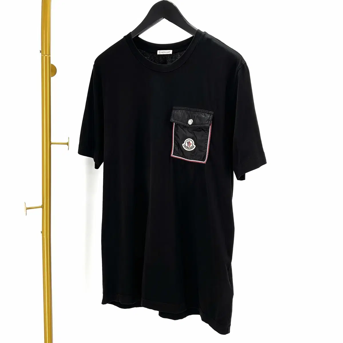 [size M] Moncler Pocket Short Sleeve T-shirt Black