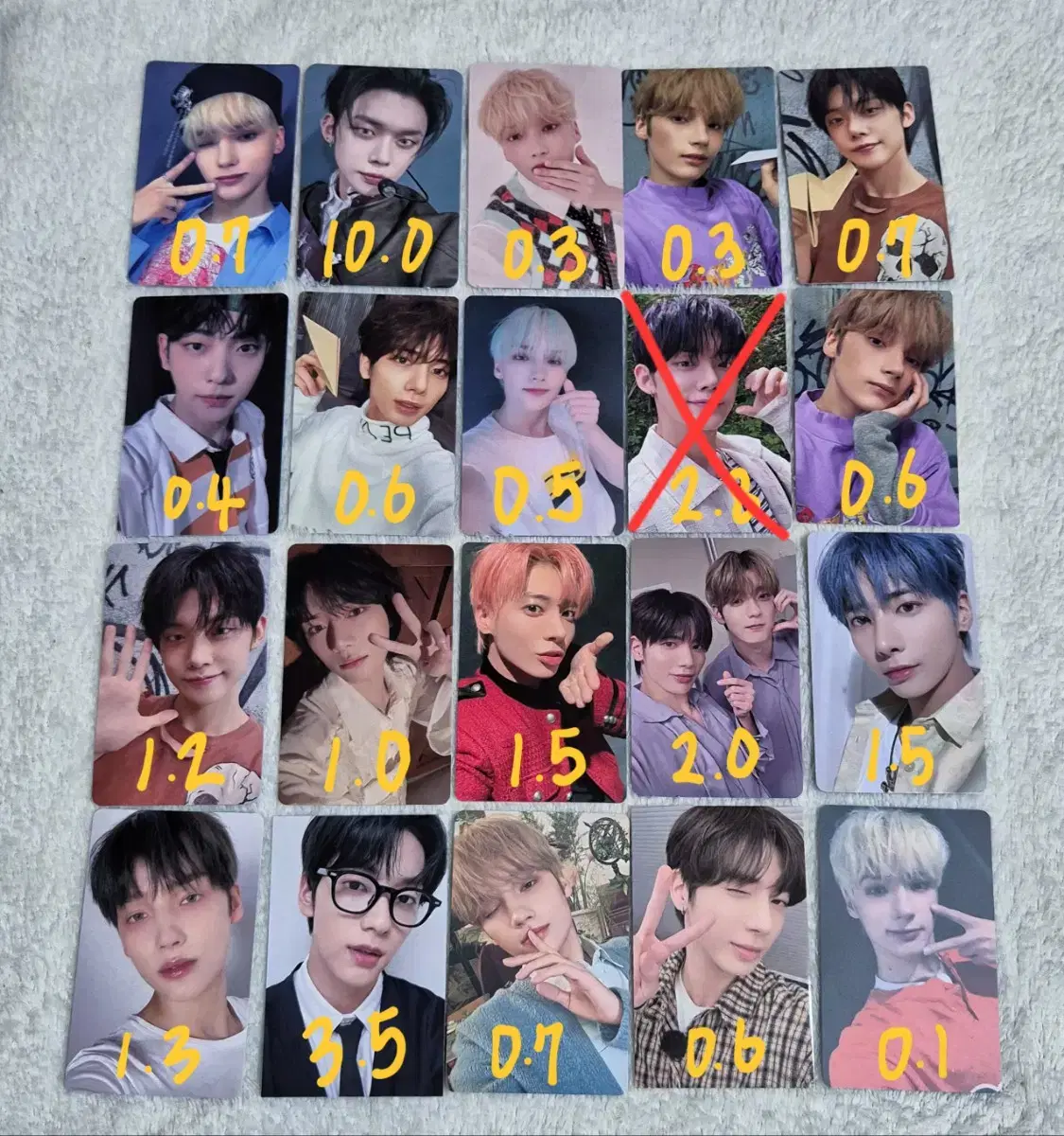 20 individual Tomorrow X Together photo cards bulk wts Soobin YeonjunBeomgyu TaehyunHueningkai