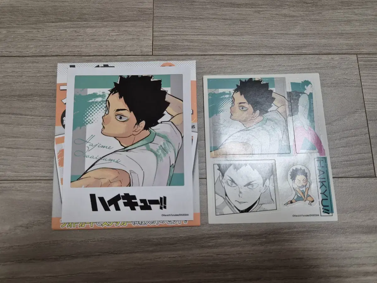 Haikyuu Jump original art polaroid kard sticker - Iwaizumi