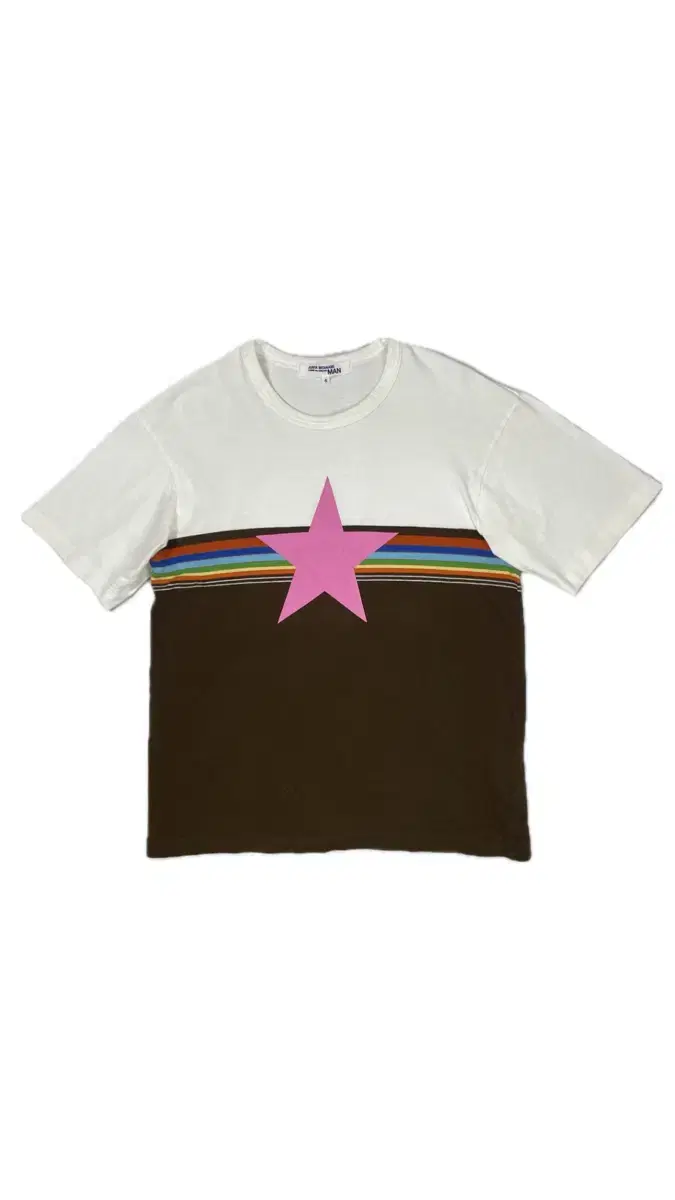 2002 Junya Watanabe Striped Star Archives Short Sleeve T-Shirt