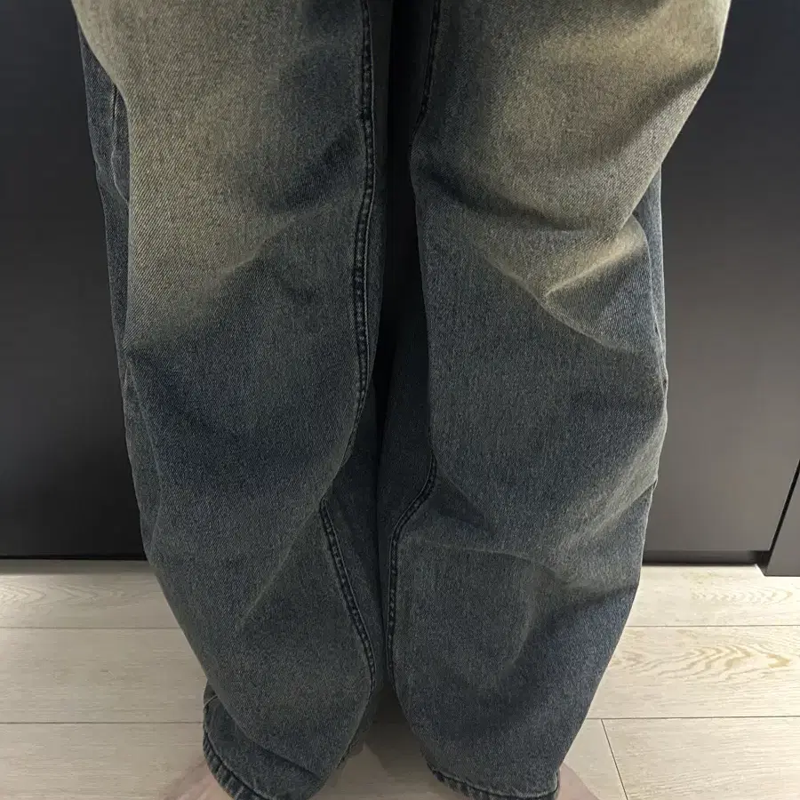 vintage washed wide denim pants(새상품)