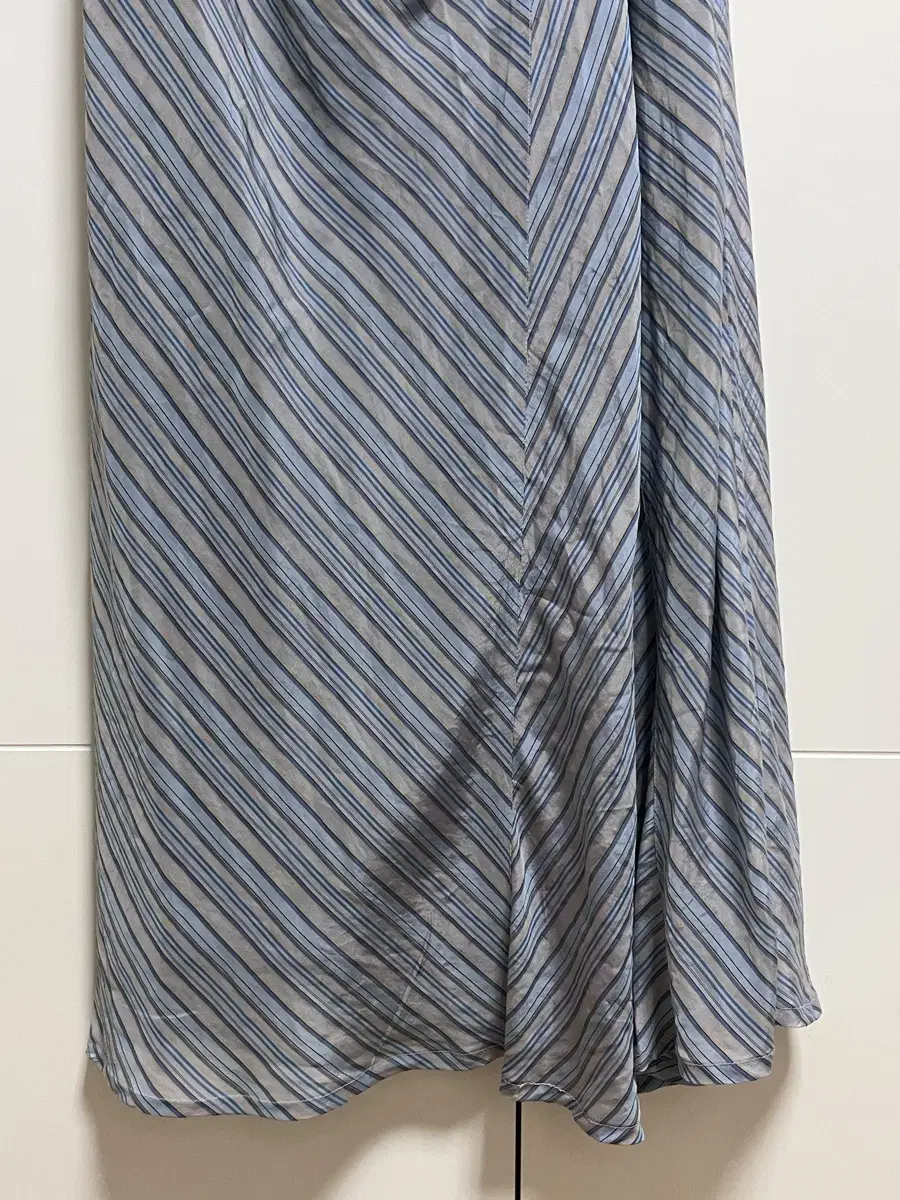 Striped acetate long skirt