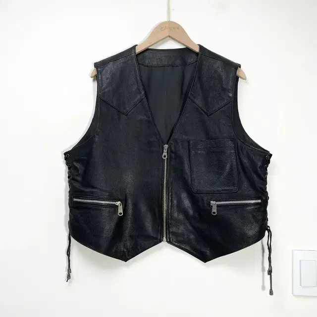 AVREX 빅사이즈 남자 소가죽 조끼 Leather Vest