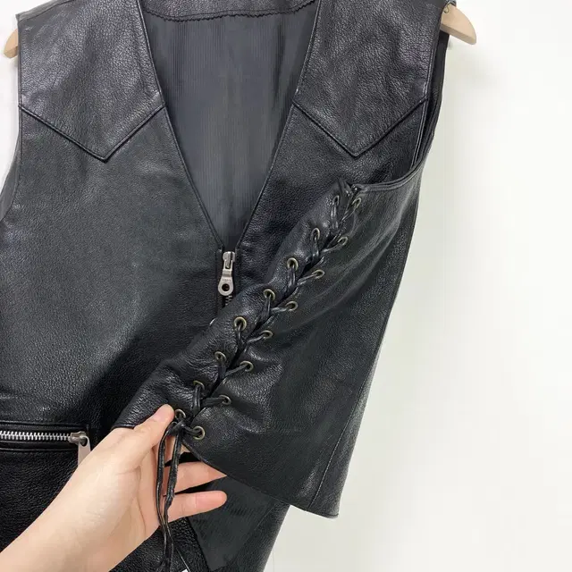 AVREX 빅사이즈 남자 소가죽 조끼 Leather Vest