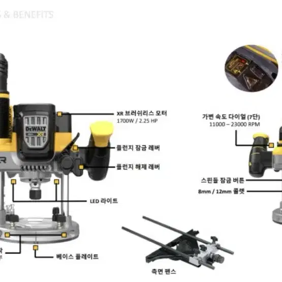 디월트 공구 충전 플런지 루터 20V DCW620NT [새상품/몸체만]