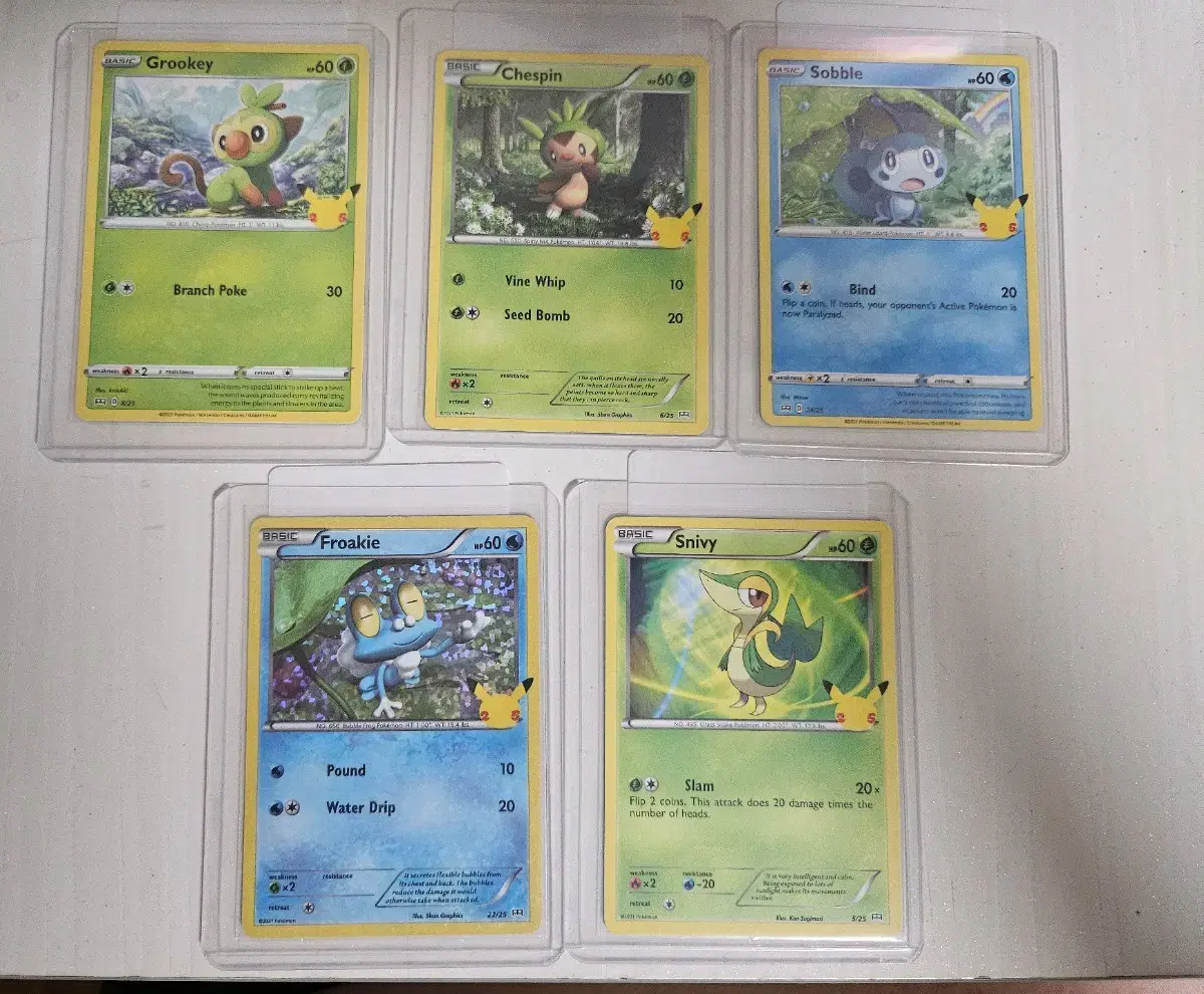 Pokémon Kards McDonald's 25th Anniversary (5 variants)