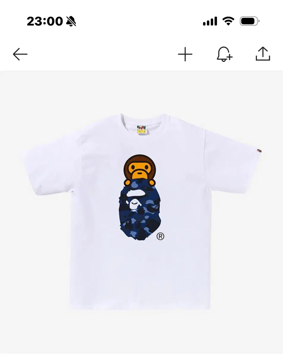 마일로 온 베이프 헤드 네이비 bape M