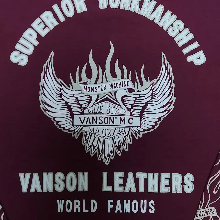 vanson 밴슨 롱슬리브 버건디[Large, made in usa]