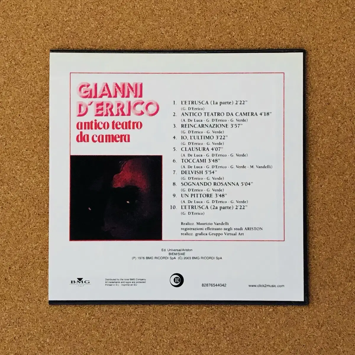 [CD중고 미니] 지아니 데리코 (Gianni D'Errico)