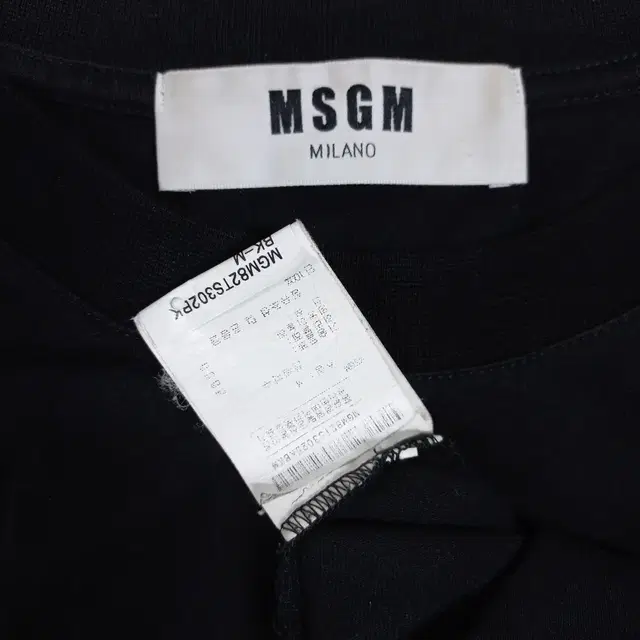 8-27/MSGM 블랙 자수티 남성