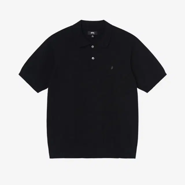 스투시 클래식 숏슬리브 폴로 스웨터 블랙 Polo Black