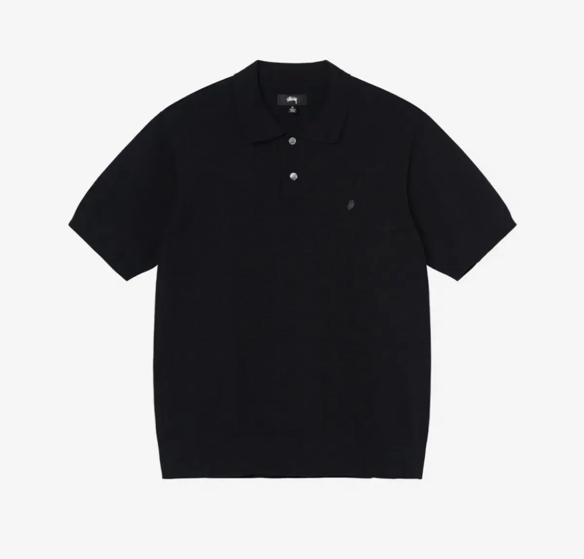 스투시 클래식 숏슬리브 폴로 스웨터 블랙 Polo Black