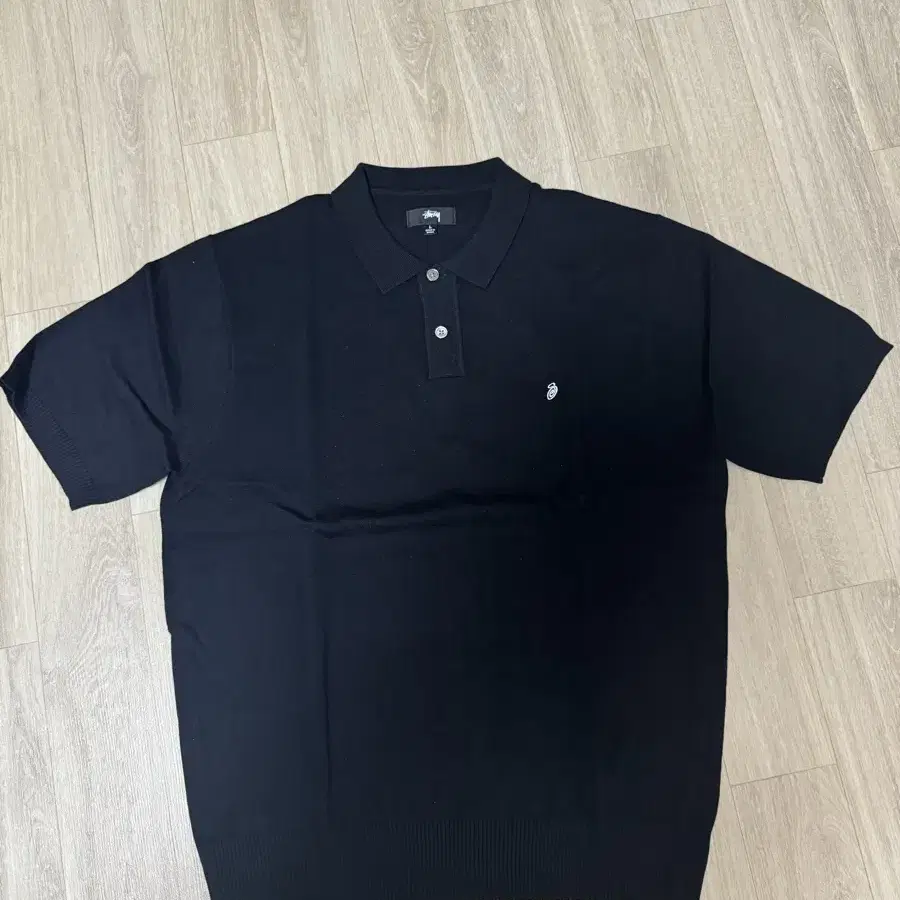 스투시 클래식 숏슬리브 폴로 스웨터 블랙 Polo Black