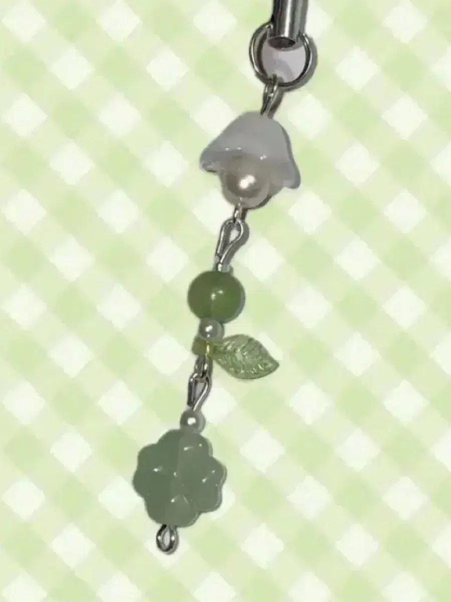 *whoo-ring clover keyring 비즈키링