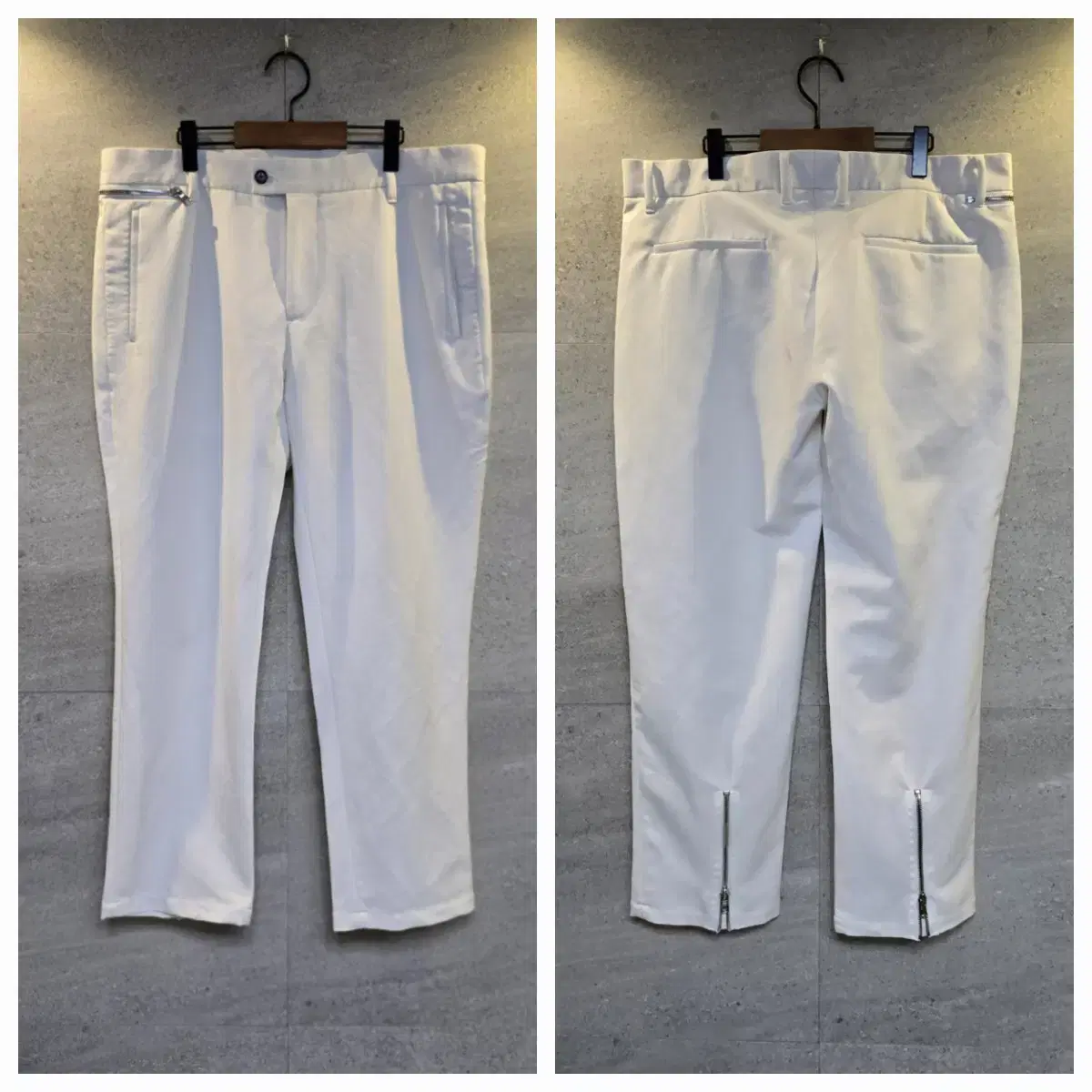 Zip Point White Pants! Greatest Item.